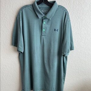 Under Armour Men's Striped Polo Shirt - Green